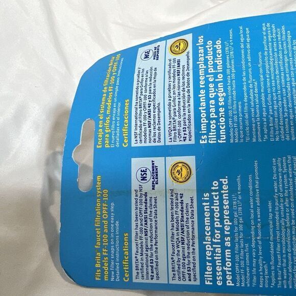 Brita Faucet Replacement Filter FR-200 White‎ For FF-100 OPFF-100 NIB Sealed - Picture 5 of 10